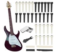 Acoustic Guitar String Pegs, Durable Saddle & Nut Set, High-Quality Metal Abs Build, Secure Fit & Enhanced Sound Stability, Stringed Instrument Replacement Parts