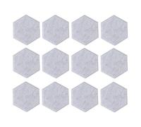 Acoustic Panels 12 - Pack | High Density Polyester Fiber for Sound | Wall Treatment for Studio/Office/Home | Beveled Rim Easy Stick - On Install (Silver Gray)