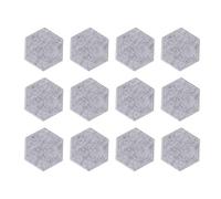 Acoustic Panels 12 - Pack | High Density Polyester Fiber for Sound | Wall Treatment for Studio/Office/Home | Beveled Rim Easy Stick - On Install (Light Gray)