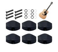Acoustic Pegs, 6-Piece Metal Square Knob Replacement for Precision, Durable Acoustic Machines Heads, String Upgrade, for Maintenance Repair Musician