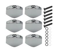 Acoustic Pegs, 6-Piece Metal Square Knob Replacement for Precision, Durable Acoustic Machines Heads, String Upgrade, for Maintenance Repair Musician