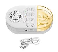 Acoustic Sleep Aid - Generador de audio calmante para un descanso profundo | 24 paisajes sonoros ambientales de alta fidelidad, dispositivo de zumbido constante para guarderías, dormitorios