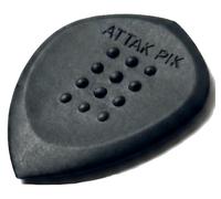 Acoustik Attak STEALTH - Púa de guitarra estructurada, púas de guitarra biseladas pequeñas, tono único (paquete de 10, negro)