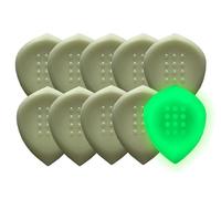 Acoustik Attak STEALTH - Púa de guitarra que brilla en la oscuridad, púas de guitarra biseladas pequeñas, tono único (paquete de 10)