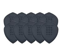 Acoustik Attak STEALTH XL - Púa de guitarra estructurada - Púas de guitarra biseladas grandes, tono único (paquete de 10, gris)