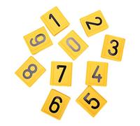 Acouto 0- Plastic 10pcs Número de Base Amarilla Word Especial Etiqueta de Identificación de Ovejas de Cuello de Vaca para Ganado10pcs Número de de Plástico Servicio de Cuello de Vaca Tagcow (10
