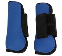 Acouto 1 par de Botas para Patas de Caballo, Carcasa de PU, Neopreno, Botas Seguras para Tendón de Caballo para Saltar, Competición Ecuestre, Patas Delanteras Azules L, Capa de Desgaste de Neopreno,