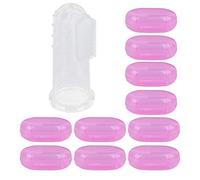 Acouto 10 Uds. Cepillo de Dientes para Dedos de bebé, Cepillos de Dientes Suaves de Silicona para Recién Nacidos, Carcasa Amarilla, Fuerte, Transparente, Limpieza de Impurezas de Temperatura, No Ser