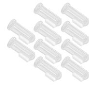 Acouto 10 Uds. Cepillo de Dientes para Dedos de bebé, Cepillos de Dientes Suaves de Silicona para Recién Nacidos, Carcasa Amarilla, Fuerte, Transparente, Limpieza de Impurezas de Temperatura, No Ser