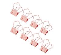 Acouto 100 Clips de Carpeta de Papel Lindos Clips de Carpeta Pequeños Portátiles de Metal para el Hogar, Escuela, Oficina, Oro Rosa, Forma de Flor que una Muy Sujeta, Lindo Es Fácil, Son Papel con