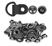 Acouto 100 Set de Cordón de Cordón la Hebilla D Hebilla B Cuero Cuero Herramienta Remaches Mate Negro 9x14 Mm Al Ahorrarle en F w Tecnología B Bordes, el Enchapado Ayuda a anti? Óxido, anti? AD