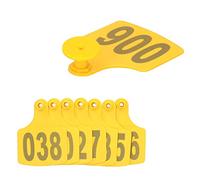 Acouto 100 Uds. Signos de Etiquetas de Oreja de Ganado Vacuno con Números Suministros de Tarjeta de Identificación de Animales de Granja Etiqueta de Ganado Verde en Marcado Fácil Nunca El Color Es