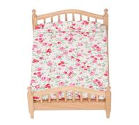 Acouto /12 Cama de Casa de Muñecas en Miniatura Elegante Decorativo de Madera Muebles Florales Accesorios Muebles de Cama en Miniatura Casa de Muñecas para un Mundo de de en MiniaturaEscala 1:12
