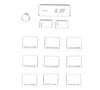 Acouto 13 Unids/set Reemplazo de Modificación de la Cubierta de la Etiqueta Engomada del Botón de Elevación de Ventana para XEL 2020 para Satisfacer las Demandas de XEL conveniente. Su Reemplazo