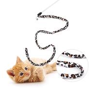 Acouto 1pc Gato Cat Funny Toy Teaser S Chaser Wand Leopard Tail con Campana con Valiosos Ejercicios Tiempo y