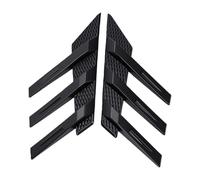 Acouto 2 Piezas Alerón Lateral para Luneta Trasera de Coche, Rejilla Decorativa Exterior Negra Brillante 3D con Diseño de Cuchilla Dinámica for Ajuste Universal en la Mayoría de Modelos