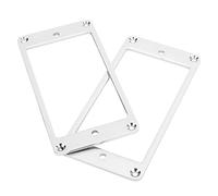 Acouto 2 Piezas de Pastilla de Guitarra Eléctrica, Marco de Montaje Plano de Metal, Accesorios para Instrumentos Musicales, Accesorio Negro para Deformar, Anillo de Pastilla de Guitarra Eléctrica,