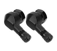 Acouto 2 Piezas de Vástago de Válvula de ángulo Recto de 90 Grados para Motocicleta, Scooter Eléctrico, Conversión de Válvula de Aire, Bloqueo del Cuerpo de Aluminio, Goma Alta, Muy Tuerca Tiene