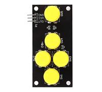 Acouto 2 Piezas Placa de Desarrollo de Teclado Teclado AD Simular Cinco Botones del Módulo de Teclas Ocupan el Puerto Módulo Botón del de Teclas de 5 de Placa de 5 de de