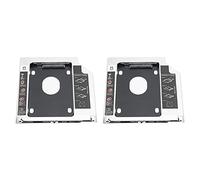 Acouto 2 Unidades de Caja Adaptadora de DVD para Segunda Unidad óptica SSD HDD de 5 Mm con Interfaz de 9,5 Mm de 3 Vías la Segunda Bahía para Unidad óptica SSD HDD Caja Adaptadora de DVD de Disco