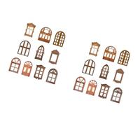 Acouto 20 Hojas VINTAGE Hueco Ventana Puerta Material Papel Decorativo Hueco Ventana y Puerta Collage Tarjeta para Diario álbum de Recortes Diseño Retro de Completa VINTAGE Elementos el