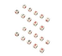 Acouto 20pcs Dados de Póker Español de 6 Lados JQK Table de Plástico de Plástico Dice Dice Amarillo de Tiene Material y Daños No y Mesa de Lados. Fuerte Ellos Puntos. Dicespanish Español Adecuado