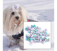 Acouto 25 Lazos para el Pelo con Rampa Degradada para Mascotas, Accesorios de Aseo para Gatos, Perros Medianos y Pequeños, Duraderos 2 con Lazos para el Pelo de Mascotas Conv. para el de