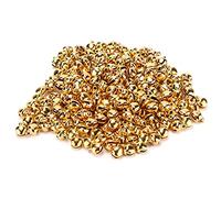 Acouto 300 Cascabeles Pequeños de Hierro con Agujero para Decoración de Joyas Artesanales, Coloridos y Duraderos para Embalaje de Regalos de Festivales, Manualidades Hechas a Mano (GOLD)
