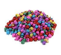Acouto 300 Cascabeles Pequeños de Hierro con Agujero para Decoración de Joyas Artesanales, Coloridos y Duraderos para Embalaje de Regalos de Festivales, Manualidades Hechas a Mano (COLORFUL)