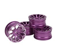 Acouto 4 Llantas de Ruedas RC CNC de Aleación de Aluminio de 2.047 in de Diámetro para 1/10 Drift On Road Racing Car Gold para (para HPI Drift [Adecuado Road 45667 Car RC Wheels (Purple)