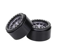 Acouto 4 Piezas 10 RC Crawler Car Metal Wheel Hub Neumático de Coche Apto para Axial SCX10 / SCX10II / 90046/90047 Negro y Dorado Sea un Original The Ma RC Crawler PartRC Car HubRC AccesorioRC