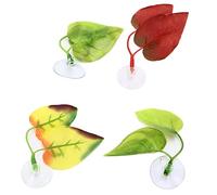 Acouto 4 Piezas de Hoja de Betta Diseño Doble Punto Ligero y de Descanso con Ventosa para Peces Ventosa Fija la Hoja de Betta Almohadilla de de Punto de Descanso de