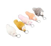 Acouto 5 Uds Llavero de Animales Artesanal Llavero Lindo Portátil Bolsa de Coche Colgante Patrones de Decoración de Forma VívidaLlavero de AnimalesLlavero de Animales EsponjososLlavero LindoLlavero