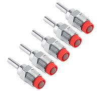 Acouto 5pcs de Acero Inoxidable Cobre Bebedor Automático de Cobertizo de la Caña Roja de Mierda Partículas y Ingrese a Watterpig Dibringerstain Inoxid de Acero Beber Niple Beberpig Pezón