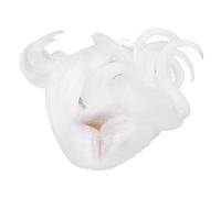 Acouto /6 Cabello de Muñeca Articulado Seda Suave Peinado Fácil Tacto Cómodo Peluca de Muñeca Rizada Luna Seda Blanca como Diseñada una Peluca de MuñecaPeluca de RizadaPeluca de Larga y (luna blanca)