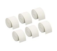 Acouto 6 Pares Cinta de Puño de Tenis 2,5cm X 110cm Antideslizante Absorbente de Sudor para Raqueta de Bádminton Squash Manillar de Bicicleta (White)