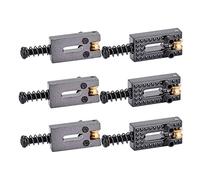 Acouto 6 Sillines de Guitarra con Puente de Rodillos, Piezas de Reparación de Guitarra () Garantizan un Uso Conjunto Al Sillín de, Puente de, Sillín para Eléctrica, para, Piezas de de (BLACK)