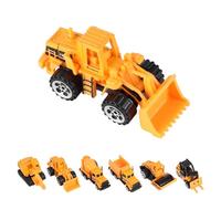 Acouto 6 Unids/Set 64 Escala Aleación Plástico Ingeniería Coche Camión Juguete Vehículo Modelo Niños Juguete Es Lata ABS Wi Coche de Vehículo de Ingeniería Camión Volquete Excavadora de para Niños