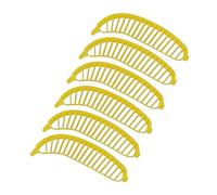 Acouto 6PCS Cortadores de Plátano Versátiles Cortador de Frutas de Plástico de Corte Rápido Amarillo Cortador de Mantequilla de Queso para el Hogar con Diseño Extraíble para Huevo Hot