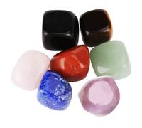 Acouto 7pcs Curación de Cristal Seta de Piedras Caídas, Piedra de Energía de Yoga, para Curación, Decoración del Hogar 10-20 Mm