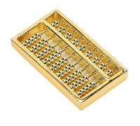 Acouto Ábaco Antiguo Chino, Mini Herramienta de Conteo de Latón para Niños y Adultos, 1,8 X 1 Pulgada para Aprendizaje Educativo y Colección Decorativa