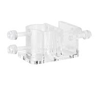Acouto Abrazadera de Fijación de Tubería de Entrada y Salida de Acrílico de Alta Transparencia, Orificio único para Acuario de Peces, Fijación de Tubería de 26 Mm, Abrazadera de de Transparente, de