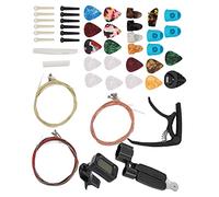Acouto Accesorios de Guitarra Juego de Cuerdas de Color Afinador Capo Bridge Pins Pick Reemplazo Herramientas para Tocar Cortador de Carrete Un Puente Cuya Herramienta El y El Pin Se Cambian como