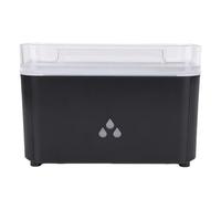 Acouto Aceite y Humidificador de Aromaterapia de Ratán, Tanque de 160 Ml, Energía USB, Luz Nocturna de Color, Difusor de Aceite Esencial de Tiempo de Ejecución de 8 horas. (BLACK)