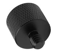 Acouto Adaptador de Soporte de Micrófono Adaptador de Rosca de Tornillo Hembra de 5/8 de Pulgada a Macho de 1/4 de Pulgada para Soporte de Micrófono Montaje Negro Desmontaje Fácil El de Rosca Manual