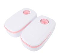 Acouto Alimentador Automático para Mascotas de 2 Comidas Función de Temporizador Fondo Deslizante Cuencos Separados Dispensador de Comida para Perros y Gatos para su Fe Avanzada Alimentador (Pink)