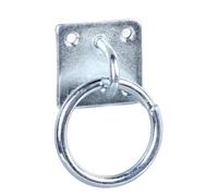 Acouto Anillo de Enganche con Placa Placa de Anillo de Amarre de Hierro Chapado en Ni Gancho de Montaje en Pared para Suministro de Granero de Caballos, de Enganche Montado con Tornillo para Uso de