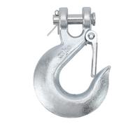 Acouto Antolíneo de 3/8 de Pulgada de Tráiler Deslizante de la Cadena de Seguridad de la Cadena de Seguridad del Gancho del Cabrestante con Pestillo de Seguridad para Remolcar Vehículos (White)