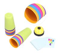 Acouto Apilamiento de Tazas G Establecer Tarjetas de Imágenes Copas Coloridas Toys Educational Toys Splaying Playing Cups Juguetes Topes Topiles Tazas de Tazas de Tazas Que Se Apilan