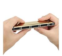 Acouto Armónica Boquilla Profesional Regalos para Principiantes Placa Base de Latón de 2 Mm Posiciones Polifónicas de 24 Orificios en el órgano Bucal Profesional Armónica para Principiantes (G#)